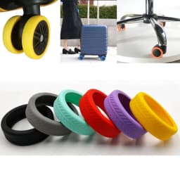 4/8Pcs Pure Color Luggage Wheels Protector with Silent Sound Silicone Suitcase Wheels Protection Cover Reduce Wheel Wear Noise