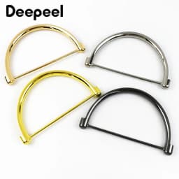 1-5Pcs Metal Bag Handle Replacement for Women DIY Shoulder Bags Making Handbag Frame Parts D Rings Buckles HandBag Accessories