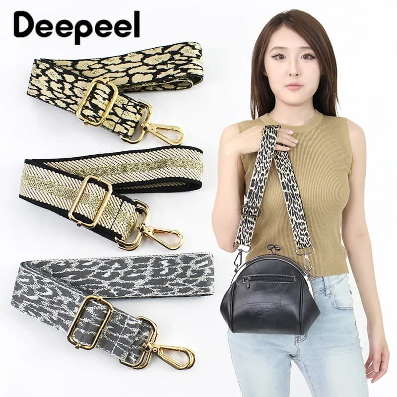 38mm Replacement Handbag Strap Leopard Shoulder Straps Adjustable Crossbody Belts for DIY Women Bag Belt Replace Accessories