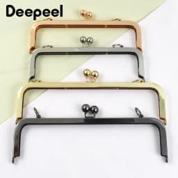 2/5/10Pcs Deepeel 20/25cm Metal Purse Handles Square Smooth Handbag Kiss Clasp Wallet Frame DIY Brackets Screw Bags Accessories