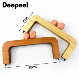 Deepeel 20cm Wooden Purse Frame Handbag Handles Women Woven Bags Wallet Clamp Handmade Closure Brackets DIY Bag Accessories