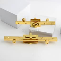 1-4-10PCS K Gold 21.8/16.8CM Metal Cast Solid Double Twist Locks For Bags Handbag Tote Carrying Handle Clasp Buckles Accessories