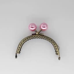 1PCS 8.5cm Pearl Beads Antique Bronze Metal Purse Frame Handle for Clutch Bag Handbag Accessories Making sewing Kiss Clasp Lock