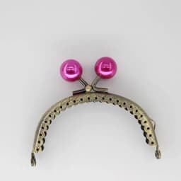 1PCS 8.5cm Pearl Beads Antique Bronze Metal Purse Frame Handle for Clutch Bag Handbag Accessories Making sewing Kiss Clasp Lock
