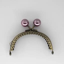1PCS 8.5cm Pearl Beads Antique Bronze Metal Purse Frame Handle for Clutch Bag Handbag Accessories Making sewing Kiss Clasp Lock