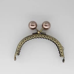 1PCS 8.5cm Pearl Beads Antique Bronze Metal Purse Frame Handle for Clutch Bag Handbag Accessories Making sewing Kiss Clasp Lock
