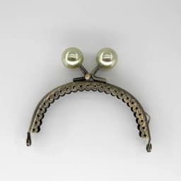 1PCS 8.5cm Pearl Beads Antique Bronze Metal Purse Frame Handle for Clutch Bag Handbag Accessories Making sewing Kiss Clasp Lock