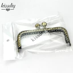 KISSDIY 10PCS 10.5 cm Colorful crystal bead Metal Purse Frame square antique bronze brass lace Coin Purse Frames