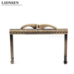 LIONSEN DIY10.5cm  Barge foot Metal Purse Frame Handle Kiss Clasp Lock for DIY Bag Sewing Craft Tailor Accessories