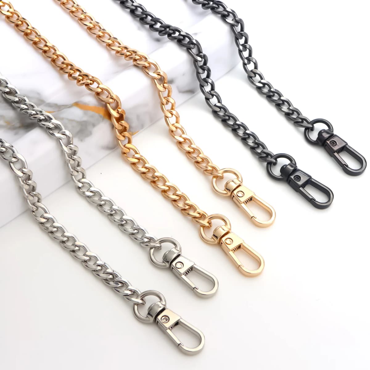 Iron Flat Chain for Handbag Shoulder Bag Crossbody Bag Purse Chain Strap Replacement DIY Purse Making