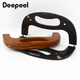 1/2Pcs Deepeel 24cm Wooden Handles Bag Purse Frame Closure Kiss Clasp Women Handbag Sewing Brackets Crochet Bags DIY Accessories