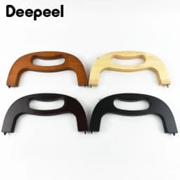 1/2Pcs Deepeel 24cm Wooden Handles Bag Purse Frame Closure Kiss Clasp Women Handbag Sewing Brackets Crochet Bags DIY Accessories