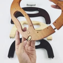 1/2Pcs Deepeel 24cm Wooden Handles Bag Purse Frame Closure Kiss Clasp Women Handbag Sewing Brackets Crochet Bags DIY Accessories