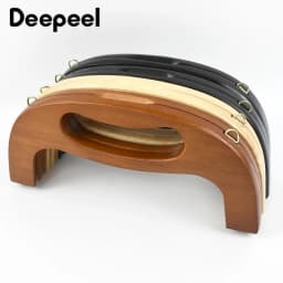 1/2Pcs Deepeel 24cm Wooden Handles Bag Purse Frame Closure Kiss Clasp Women Handbag Sewing Brackets Crochet Bags DIY Accessories