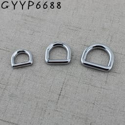 10-50-100pcs 13mm 16mm 19mm 25mm High qualith alloy metal Polished lock carabiner handbag welded d rings for bag accessories