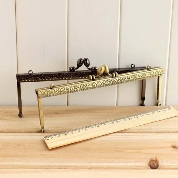 K038 20CM big bud head handwork knurling Metal Purse frame Kiss Clasp DIY accessories Coin Purse bronze gun black 2pcs/lot