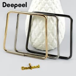 2Pcs Deepeel 12cm Metal Square Ring Bag Handles Purse Frame Kiss Clasp Women Handbag WovenBag Handle Replace Bags Accessories