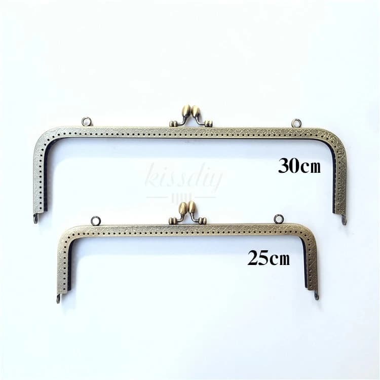 30CM 25CM Thicken Purse DIY Sewing Big Coin Purse Bronze Square Purse Frame Kiss Clasp For Bag Accessory