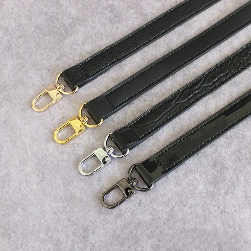 Black Lady's Bag PU Leather Shoulder Strap Crossbody Bag Belt adjustable Replace Handle Accessories