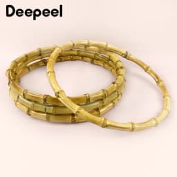 1/2/4Pcs Deepeel 7-18cm Natural Bamboo Bag Handles for Women Handbag Purse Handle Woven-Bag Ring DIY Handmade Bags Accessories