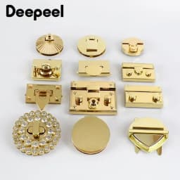 2Pcs Metal Turn Twist Lock Buckle Purse Spring Latch for Bags DIY Handbag Locks Clasp Bag Closure Sewing Hardware Accessories