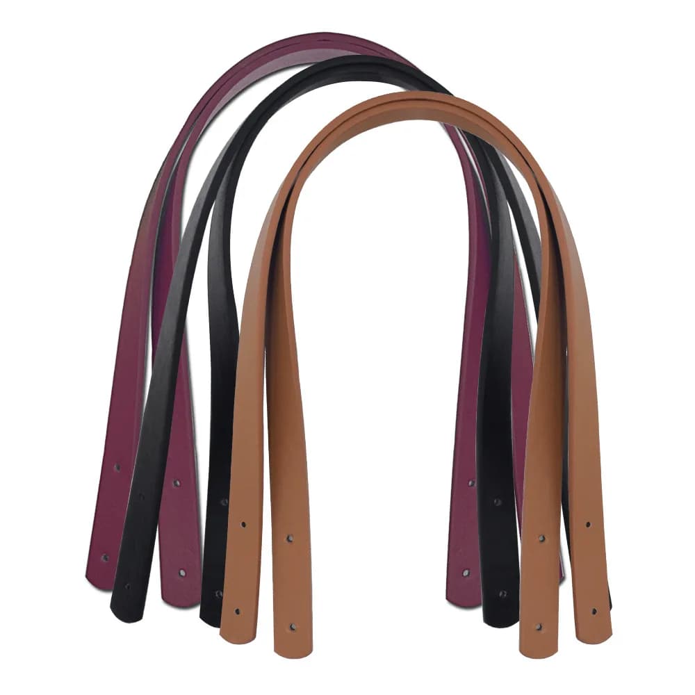 1Pair 60cm Leather Handles Durable Shoulder Bags Detachable Belt Women Rivet Handle DIY Handmade Replacement Handbag Strap