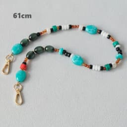 New Fashion Woman Bag Accessory Detachable Vintage Blue Bead Chain Acrylic Bag Rope Strap Women Handbag Shoulder Handle Chain