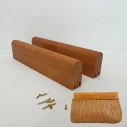 21.5 Cm Wood Bag Frame Bag Marriage Closures for Handbag Two Parts Craft Bag Accessory Women Clutch Wallet with Screws Bag Clasp