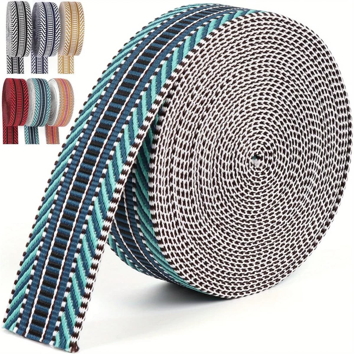 5 Yards Nylon Webbing Ribbon Striped Webbing Webbing Ribbon for Crafts Bag Handles Camera Purse Strap DIY Pet Collars Backpack