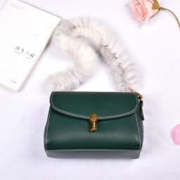 Besfilin Genuine Mink Fur Bag Strap Hand Woven Metal Handle Shoulder Chain Replacement Multi-Purpose Luxury Fashion Accessory