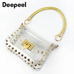 2Pcs Deepeel 25/40/50cm Fashion Leather PU Woven Bags Handle Women's Shoulder Bag Handbag Strap Purse DIY Replace Accessories