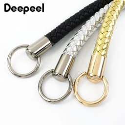 2Pcs Deepeel 25/40/50cm Fashion Leather PU Woven Bags Handle Women's Shoulder Bag Handbag Strap Purse DIY Replace Accessories