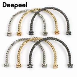 1-5Pcs Deepeel Metal Bag Handles DIY Handbags Shoulder Bags Purse Hardware Accessories Purses Frame Round Hanging Buckle