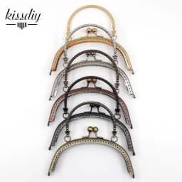 KISSDIY 10pcs 16.5cm Antique Bronze Silver Light Golden Metal Purse Handle Frame Kiss Clasp Handbags Accessories