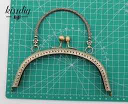 KISSDIY 10pcs 16.5cm Antique Bronze Silver Light Golden Metal Purse Handle Frame Kiss Clasp Handbags Accessories