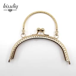 KISSDIY 10pcs 16.5cm Antique Bronze Silver Light Golden Metal Purse Handle Frame Kiss Clasp Handbags Accessories