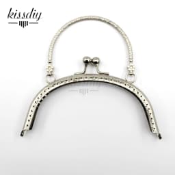 KISSDIY 10pcs 16.5cm Antique Bronze Silver Light Golden Metal Purse Handle Frame Kiss Clasp Handbags Accessories