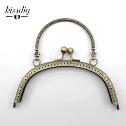 KISSDIY 10pcs 16.5cm Antique Bronze Silver Light Golden Metal Purse Handle Frame Kiss Clasp Handbags Accessories