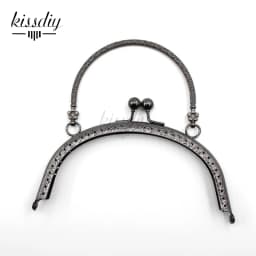 KISSDIY 10pcs 16.5cm Antique Bronze Silver Light Golden Metal Purse Handle Frame Kiss Clasp Handbags Accessories