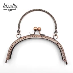 KISSDIY 10pcs 16.5cm Antique Bronze Silver Light Golden Metal Purse Handle Frame Kiss Clasp Handbags Accessories