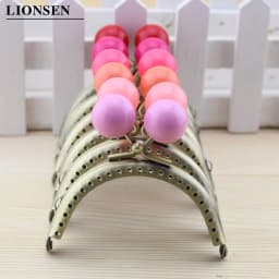 8.5cm Big beads Antique Bronze metal Purse Frame Handle for Clutch Bag Handbag Accessories Making Kiss Clasp Lock