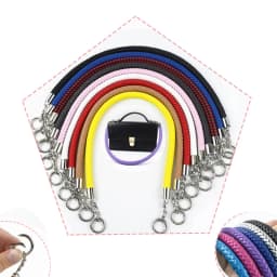 1Pc 30/40/50/60cm Colored Leather Woven Rope Bags Strap Handles Handbag DIY Handmade Replace Shoulder Straps Bag Accessories