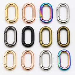 10/20Pcs Spring O Ring Buckles 13-32mm Openable Loop Carabiner Clip Hook for Bag Strap Keyring DIY Craft Hardware Accessories