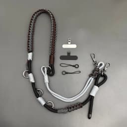 Multi-purpose Outdoor DIY Hand Braided Camera Phone Lanyard Tactical Adjustable Replacement Bag Strap Accessories