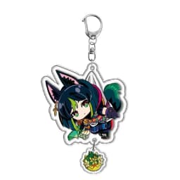 Genshin Impact Raiden Nahida Keqing Klee Lumine Cartoon Keychain Acrylic Keyring Boys Girls Bag Tag
