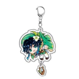 Genshin Impact Raiden Nahida Keqing Klee Lumine Cartoon Keychain Acrylic Keyring Boys Girls Bag Tag