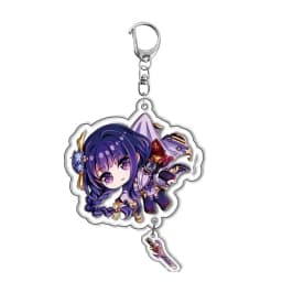 Genshin Impact Raiden Nahida Keqing Klee Lumine Cartoon Keychain Acrylic Keyring Boys Girls Bag Tag