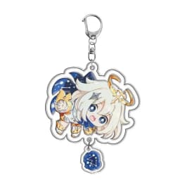 Genshin Impact Raiden Nahida Keqing Klee Lumine Cartoon Keychain Acrylic Keyring Boys Girls Bag Tag