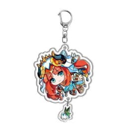 Genshin Impact Raiden Nahida Keqing Klee Lumine Cartoon Keychain Acrylic Keyring Boys Girls Bag Tag