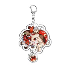 Genshin Impact Raiden Nahida Keqing Klee Lumine Cartoon Keychain Acrylic Keyring Boys Girls Bag Tag